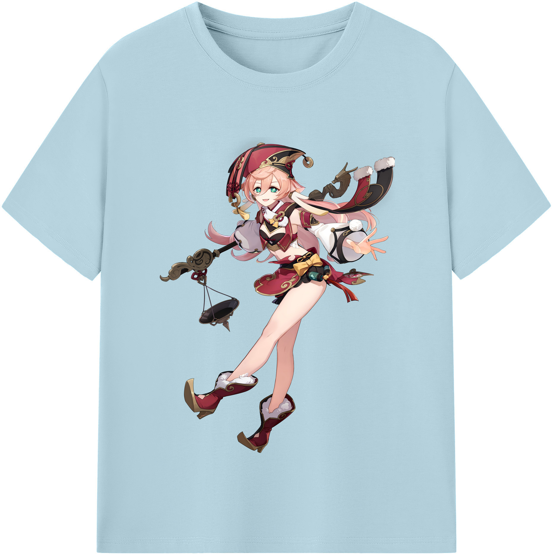 げんし神 ヤンフェイ genshin Yanfei 綿100％半袖Tシャツ（フロントプリント）